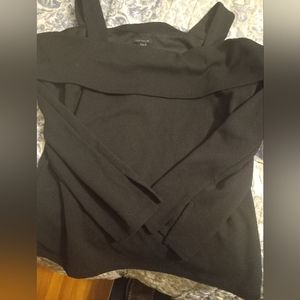 Ann Taylor Black open shoulder shirt, new, never worn